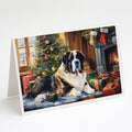 Saint Bernard Cozy Christmas Greeting Cards Pack of 8 Blank Cards with Envelopes Whimsical A7 Size 5x7