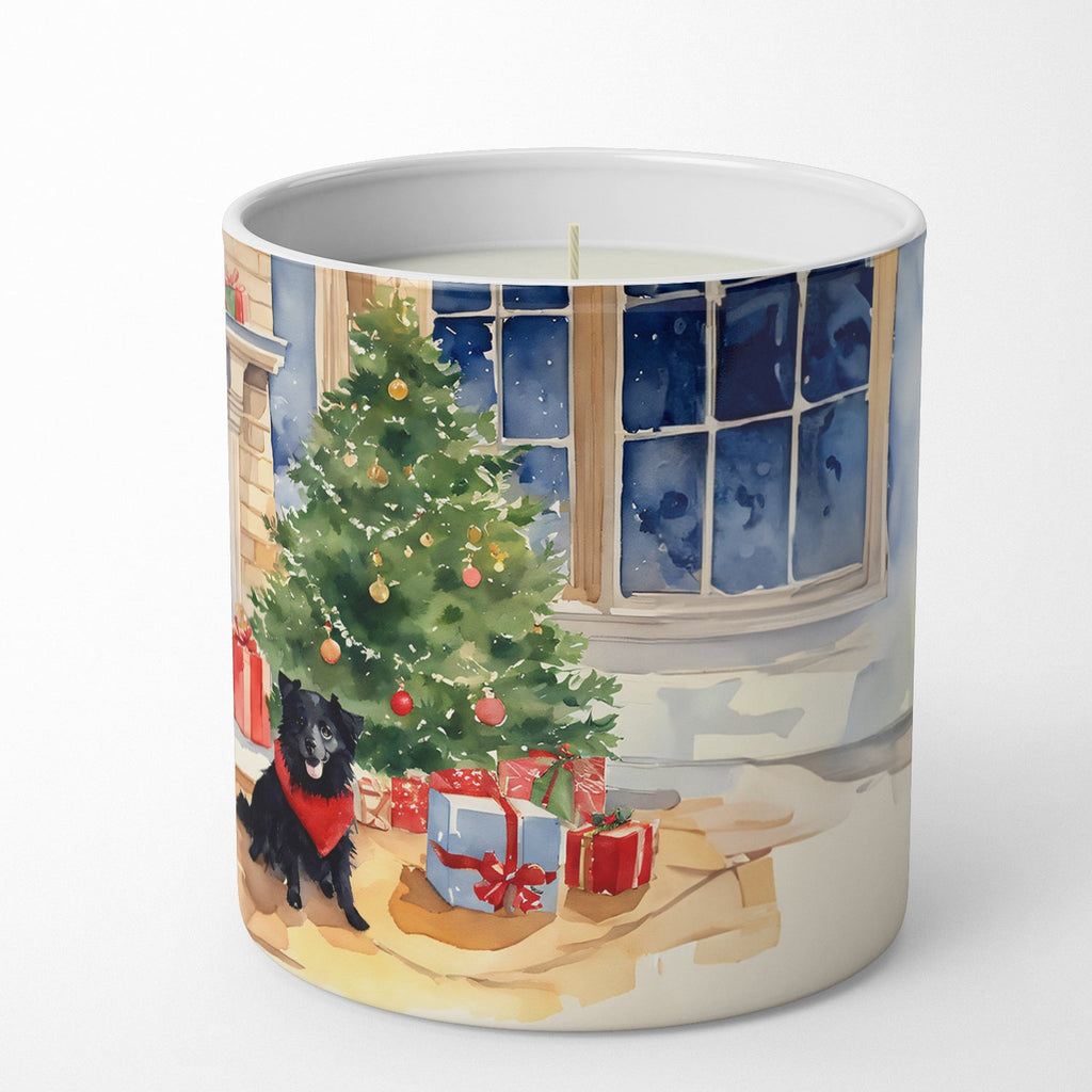 Schipperke Cozy Christmas Decorative Soy Candle Nature Soy Wax Essential Oil Home Decor Ideal for Bedroom Kitchen Bath Office Gift, 10 oz