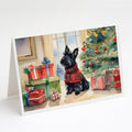 Scottish Terrier Cozy Christmas Greeting Cards Pack of 8 Blank Cards with Envelopes Whimsical A7 Size 5x7