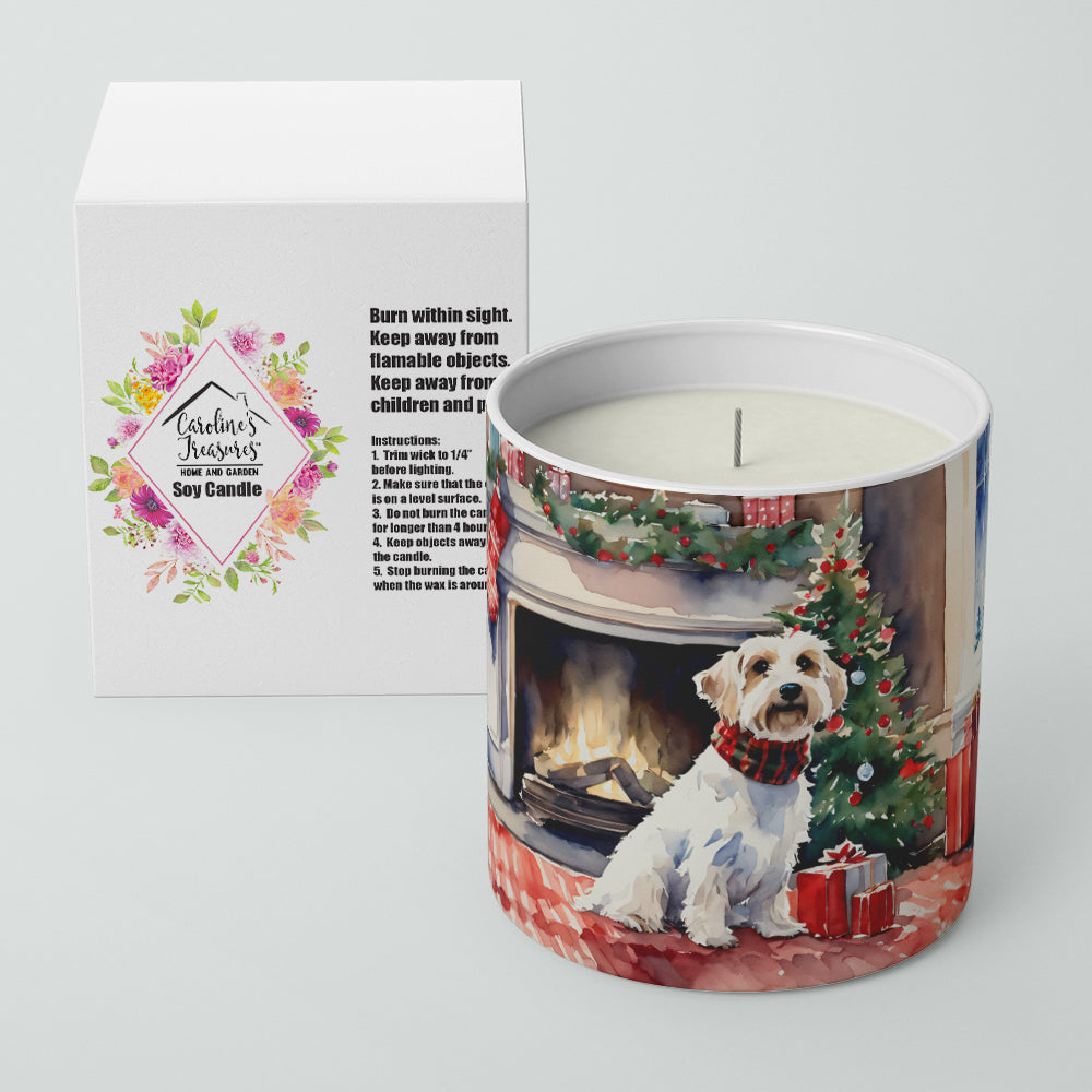 Sealyham Terrier Cozy Christmas Decorative Soy Candle Nature Soy Wax Essential Oil Home Decor Ideal for Bedroom Kitchen Bath Office Gift, 10 oz