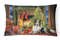 Sheltie Cozy Christmas Decorative Throw Pillow 12x16 Indoor Outdoor Accent Cushion, Fabric Cover with Insert for Sofa, Bed, Porch & Living Room