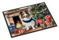 Sheltie Cozy Christmas Doormat Indoor Outdoor 18H X 27W Front Door Mat Rugs for Entryway, Non Slip Washable