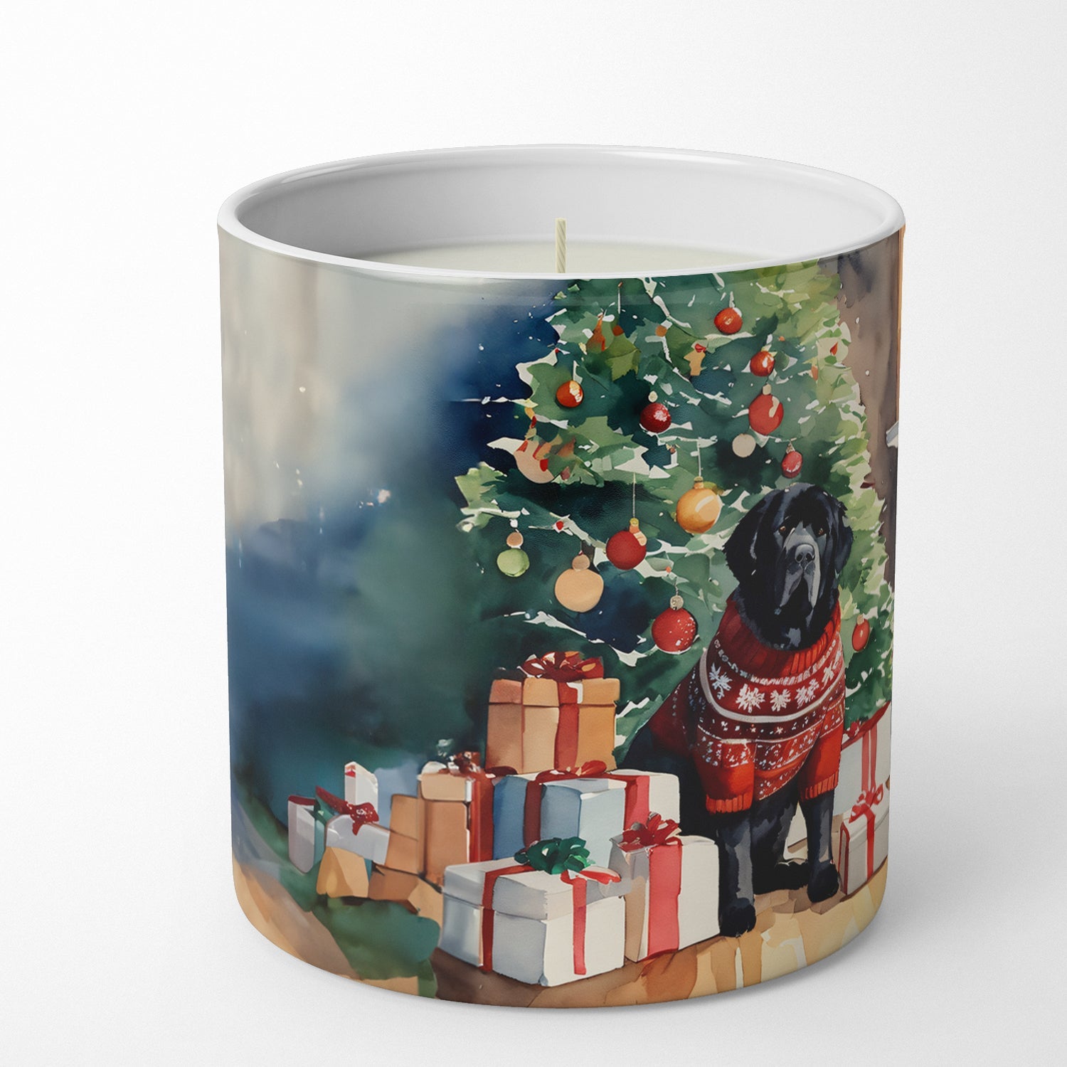 Tibetan Mastiff Cozy Christmas Decorative Soy Candle Nature Soy Wax Essential Oil Home Decor Ideal for Bedroom Kitchen Bath Office Gift, 10 oz