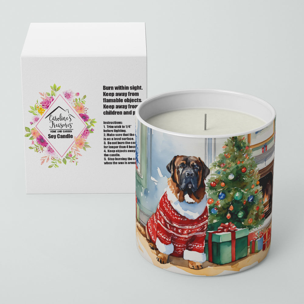 Tibetan Mastiff Cozy Christmas Decorative Soy Candle Nature Soy Wax Essential Oil Home Decor Ideal for Bedroom Kitchen Bath Office Gift, 10 oz