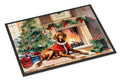 Vizsla Cozy Christmas Doormat Indoor Outdoor 24H X 36W Front Door Mat Rugs for Entryway, Non Slip Washable Low Pile,
