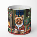 Yorkshire Terrier Cozy Christmas Decorative Soy Candle Nature Soy Wax Essential Oil Home Decor Ideal for Bedroom Kitchen Bath Office Gift, 10 oz