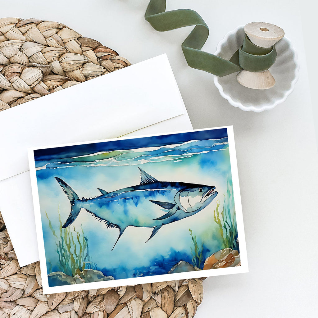 Bluefin Tuna Greeting Cards Pack of 8 Blank Cards with Envelopes Whimsical A7 Size 5x7