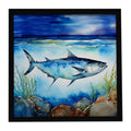 Bluefin Tuna Framed Metal Print Bathroom, Kitchen, Office, Home Decor Wall Art Ready to Hang, Square, 8X8
