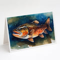 Brown Trout Greeting Cards Pack of 8 Blank Cards with Envelopes Whimsical A7 Size 5x7