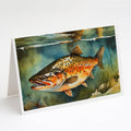 Brown Trout Greeting Cards Pack of 8 Blank Cards with Envelopes Whimsical A7 Size 5x7