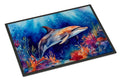 Dolphin Doormat Indoor Outdoor 24H X 36W Front Door Mat Rugs for Entryway, Non Slip Washable Low Pile,