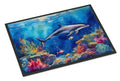 Dolphin Doormat Indoor Outdoor 24H X 36W Front Door Mat Rugs for Entryway, Non Slip Washable Low Pile,