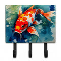 Koi Fish Leash or Key Holder Wall Hooks, Coat Rack Wall Mount, for Hanging Keys, Towels, Aprons, Leashes