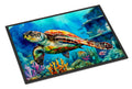 Loggerhead Sea Turtle Doormat Indoor Outdoor 18H X 27W Front Door Mat Rugs for Entryway, Non Slip Washable