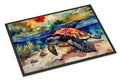 Loggerhead Sea Turtle Doormat Indoor Outdoor 24H X 36W Front Door Mat Rugs for Entryway, Non Slip Washable Low Pile,