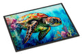 Loggerhead Sea Turtle Doormat Indoor Outdoor 24H X 36W Front Door Mat Rugs for Entryway, Non Slip Washable Low Pile,