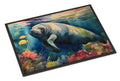 Manatee Doormat Indoor Outdoor 24H X 36W Front Door Mat Rugs for Entryway, Non Slip Washable Low Pile,