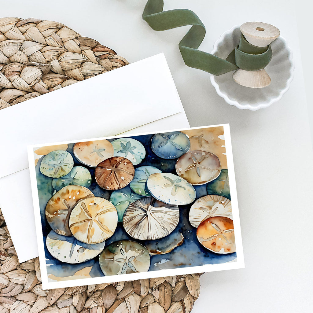 Sand Dollars Greeting Cards Pack of 8 Blank Cards with Envelopes Whimsical A7 Size 5x7