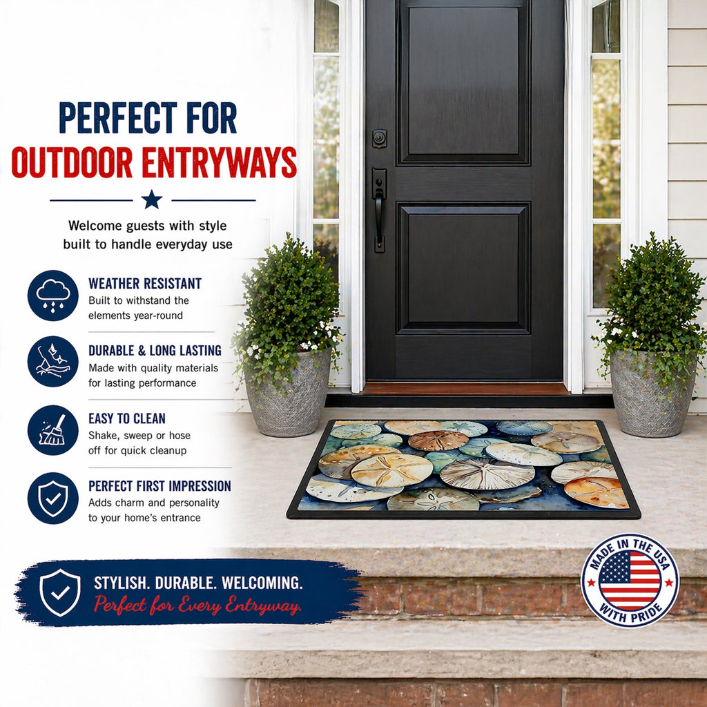 Sand Dollars Doormat Indoor Outdoor 18H X 27W Front Door Mat Rugs for Entryway, Non Slip Washable