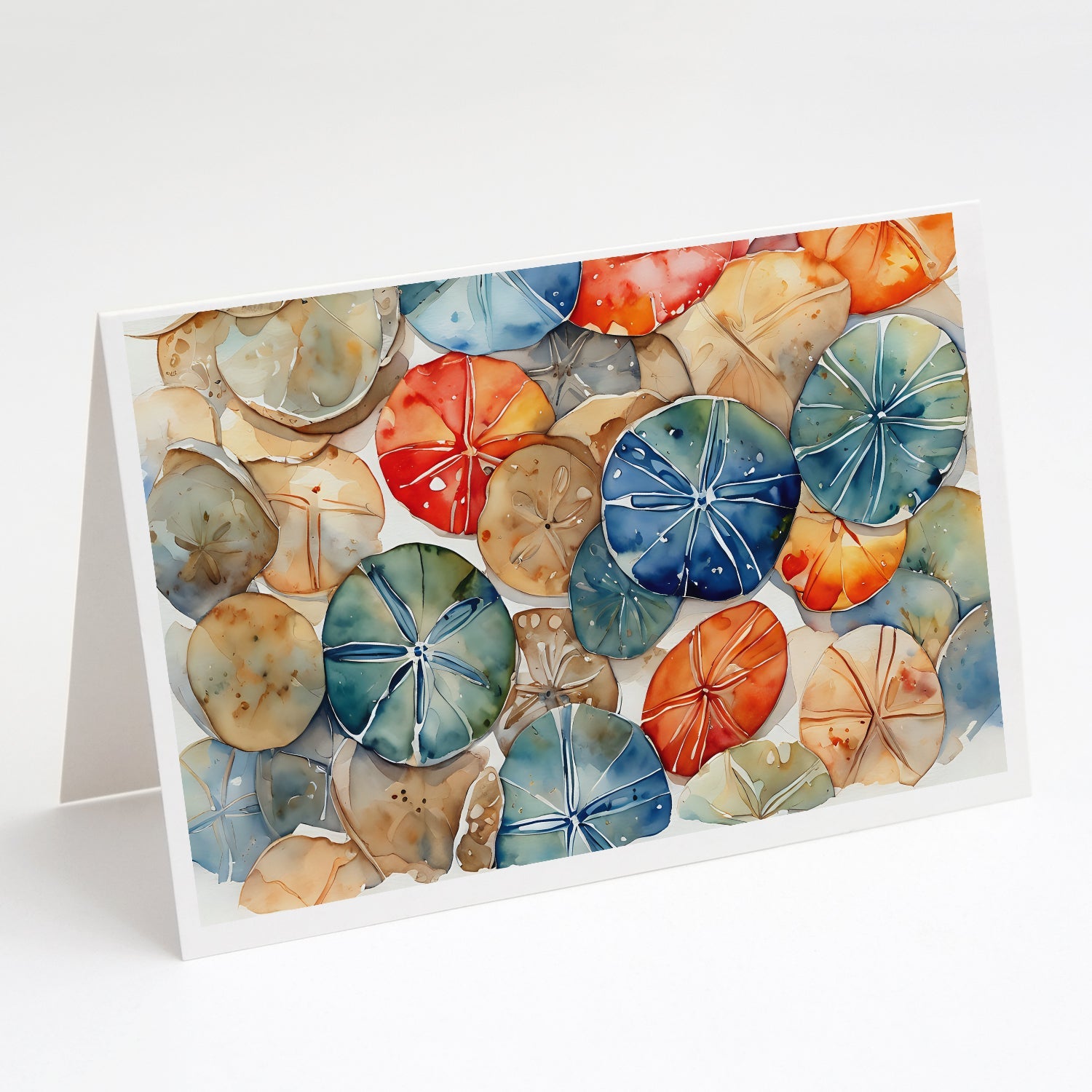 Sand Dollars Greeting Cards Pack of 8 Blank Cards with Envelopes Whimsical A7 Size 5x7