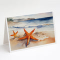 Starfish Greeting Cards Pack of 8 Blank Cards with Envelopes Whimsical A7 Size 5x7