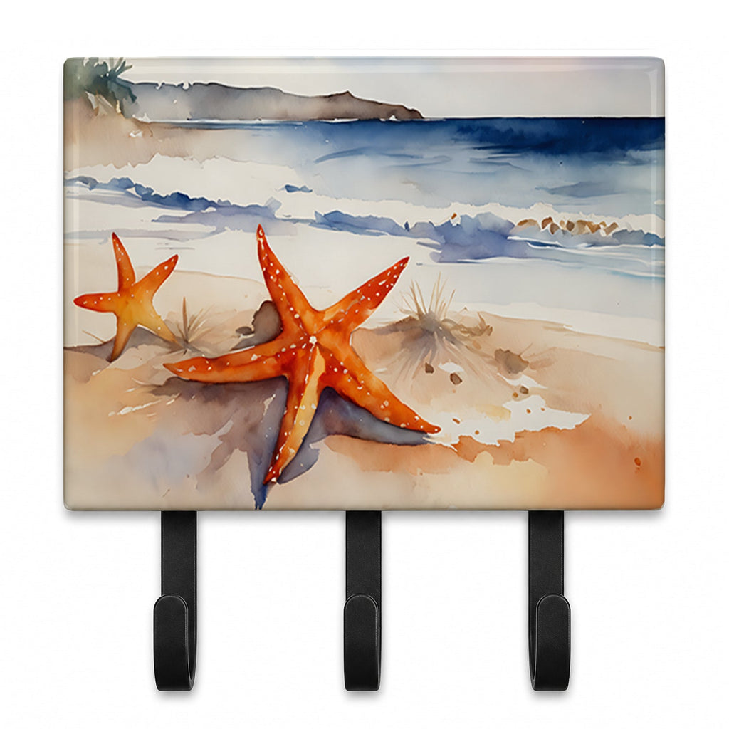 Starfish Leash or Key Holder Wall Hooks, Coat Rack Wall Mount, for Hanging Keys, Towels, Aprons, Leashes