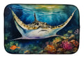 Sting Ray Dish Drying Mat Absorbent Dish Drying Mat Pad for Kitchen Counter Dish Drainer Mat for Countertop, 14 x 21", Multicolor