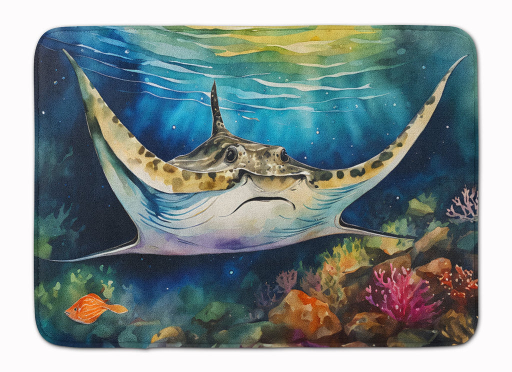 Sting Ray Memory Foam Kitchen Mat Machine Washable Anti-Fatigue Cushion Comfort Bath or Kitchen Rug