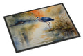 Blue Heron Doormat Indoor Outdoor 24H X 36W Front Door Mat Rugs for Entryway, Non Slip Washable Low Pile,