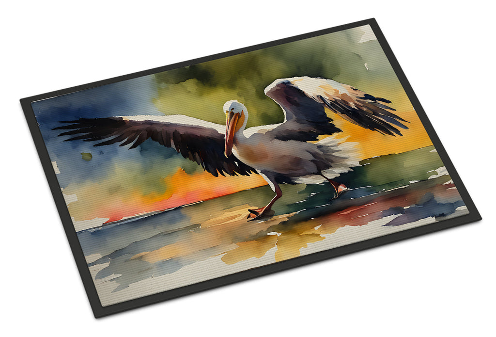 Pelican Doormat Indoor Outdoor 18H X 27W Front Door Mat Rugs for Entryway, Non Slip Washable