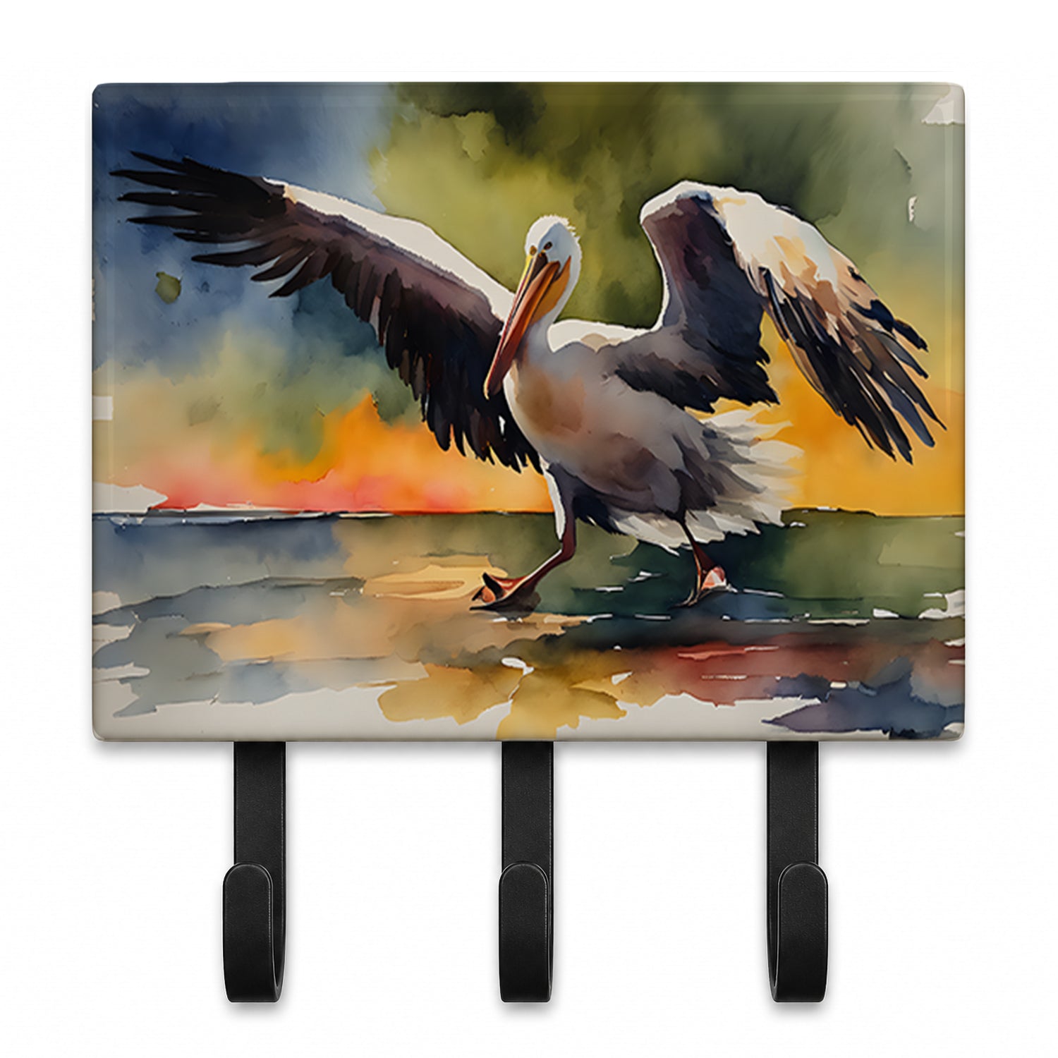 Pelican Leash or Key Holder Wall Hooks, Coat Rack Wall Mount, for Hanging Keys, Towels, Aprons, Leashes