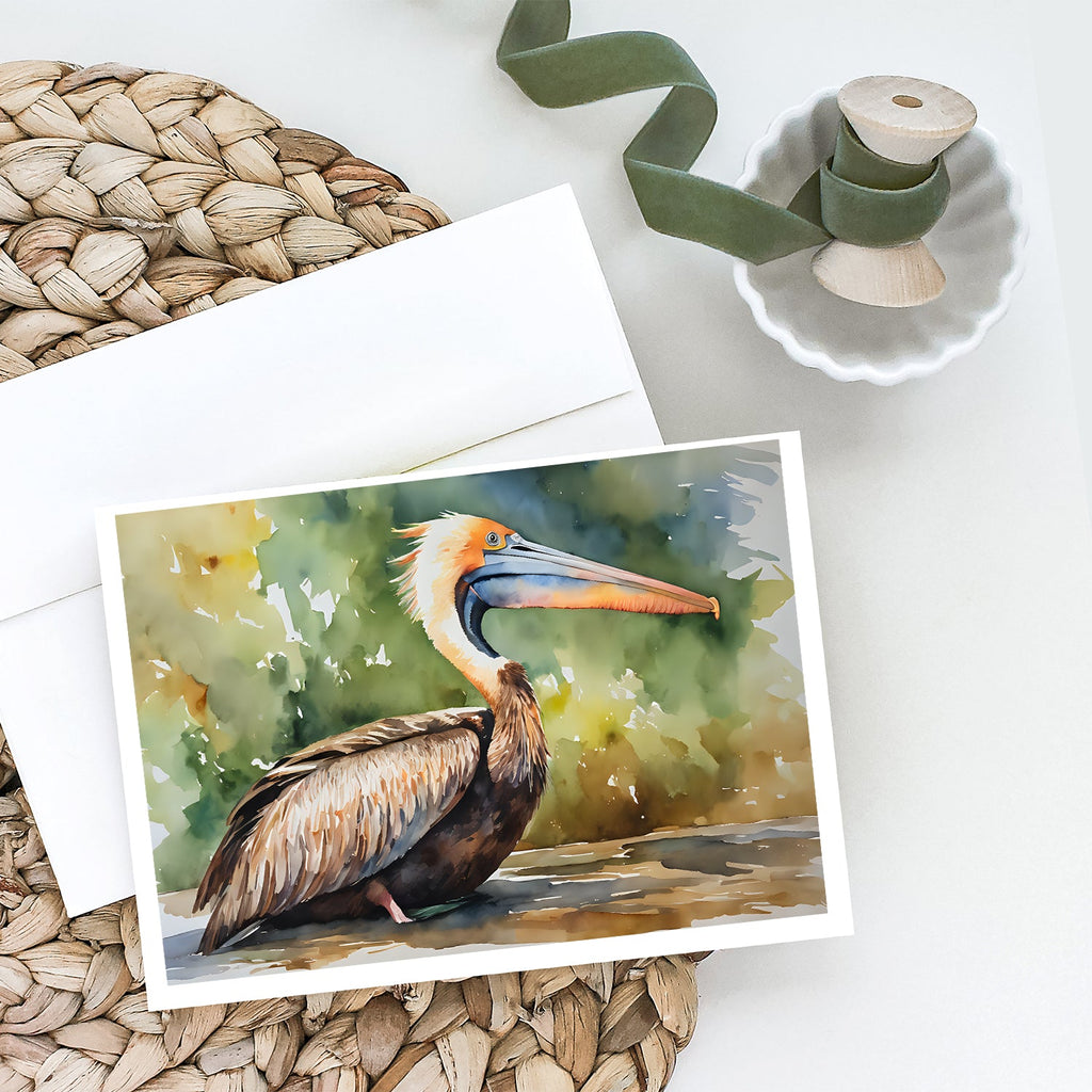 Pelican Greeting Cards Pack of 8 Blank Cards with Envelopes Whimsical A7 Size 5x7