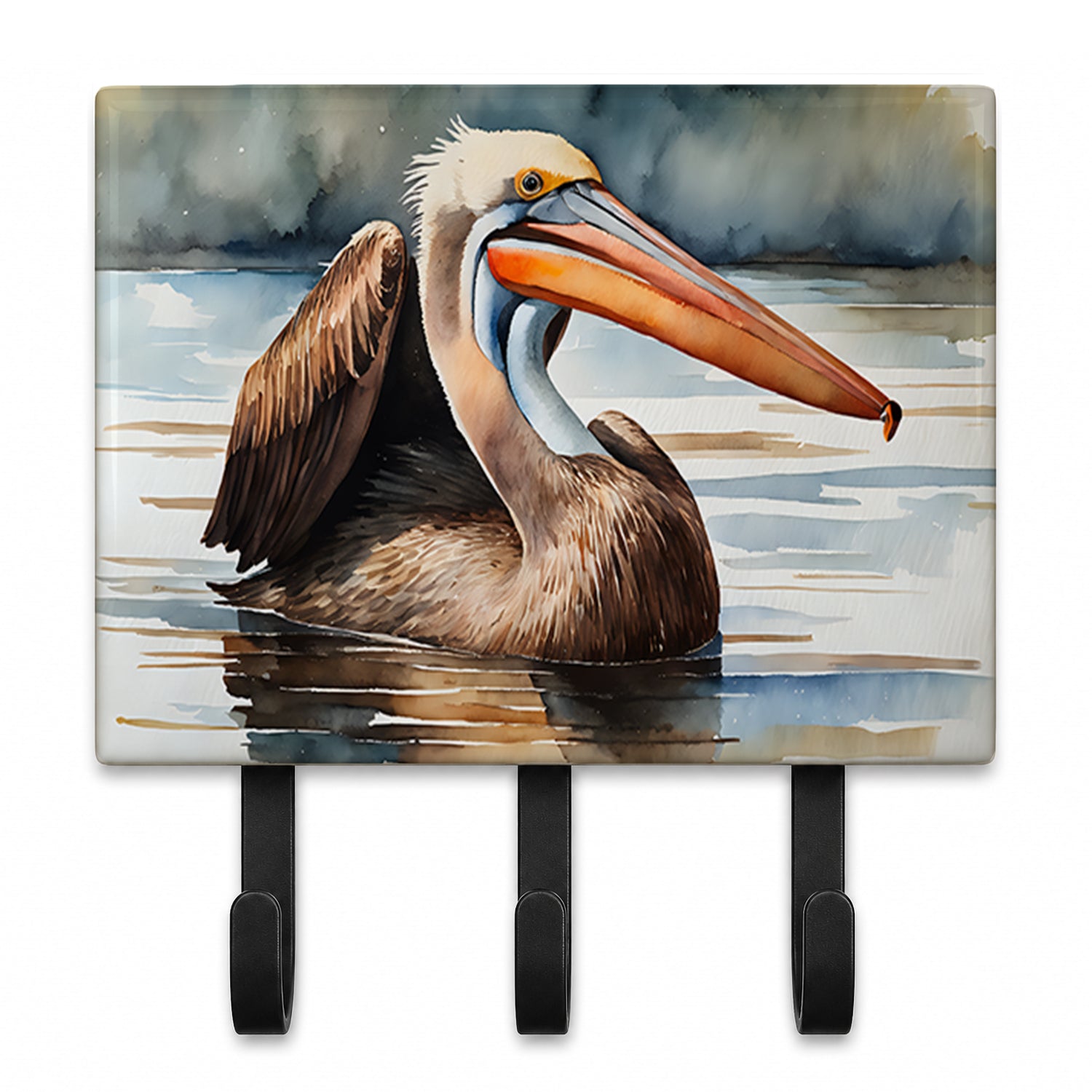 Pelican Leash or Key Holder Wall Hooks, Coat Rack Wall Mount, for Hanging Keys, Towels, Aprons, Leashes