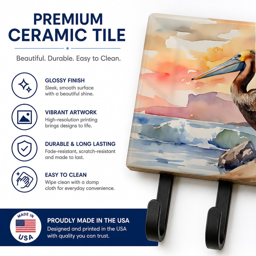 Pelican Leash or Key Holder Wall Hooks, Coat Rack Wall Mount, for Hanging Keys, Towels, Aprons, Leashes