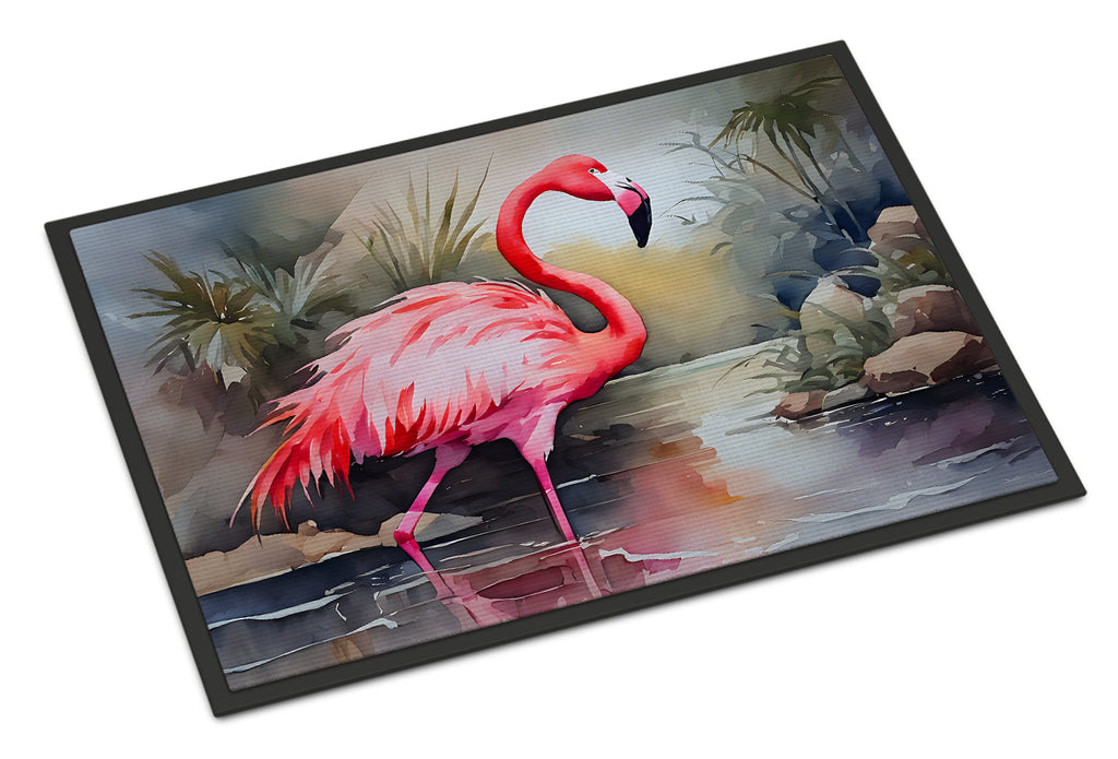 Flamingo Doormat Indoor Outdoor 24H X 36W Front Door Mat Rugs for Entryway, Non Slip Washable Low Pile,
