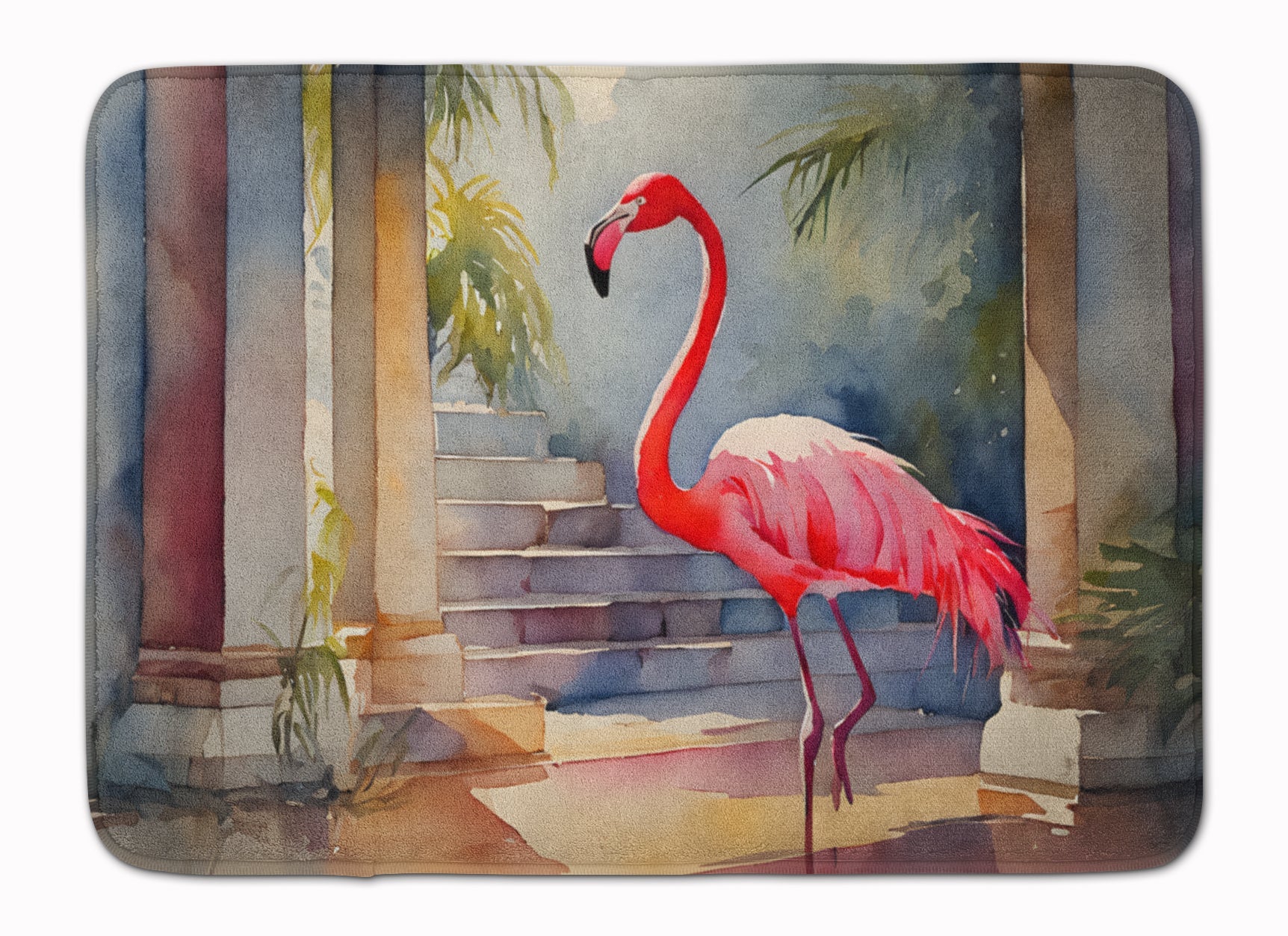 Flamingo Memory Foam Kitchen Mat Machine Washable Anti-Fatigue Cushion Comfort Bath or Kitchen Rug