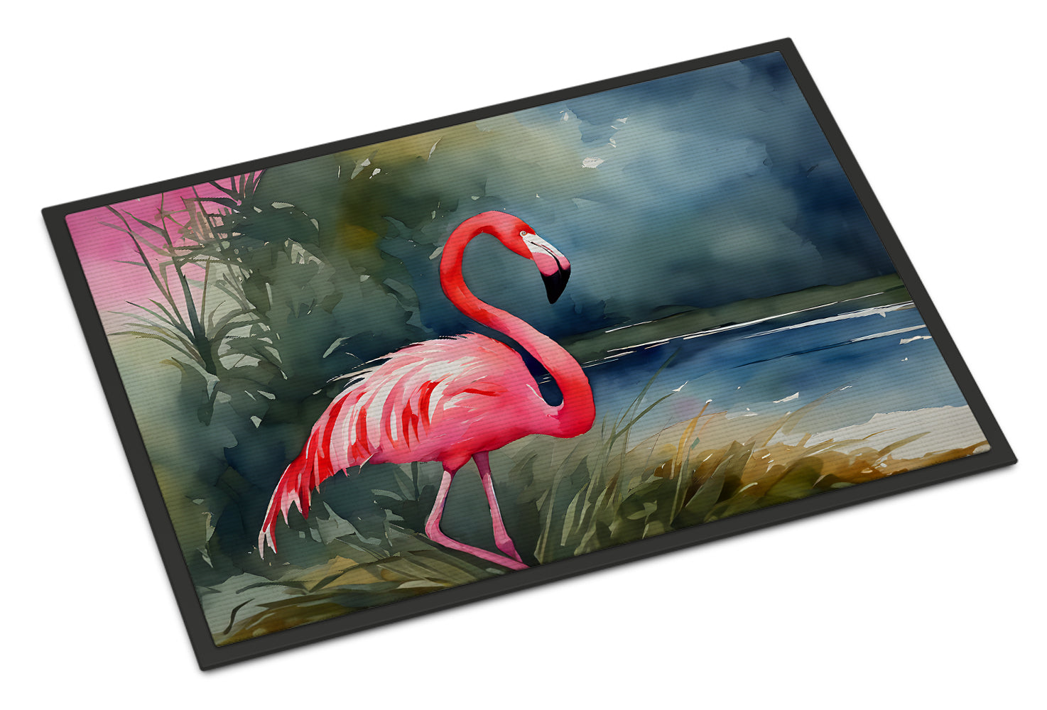 Flamingo Doormat Indoor Outdoor 24H X 36W Front Door Mat Rugs for Entryway, Non Slip Washable Low Pile,