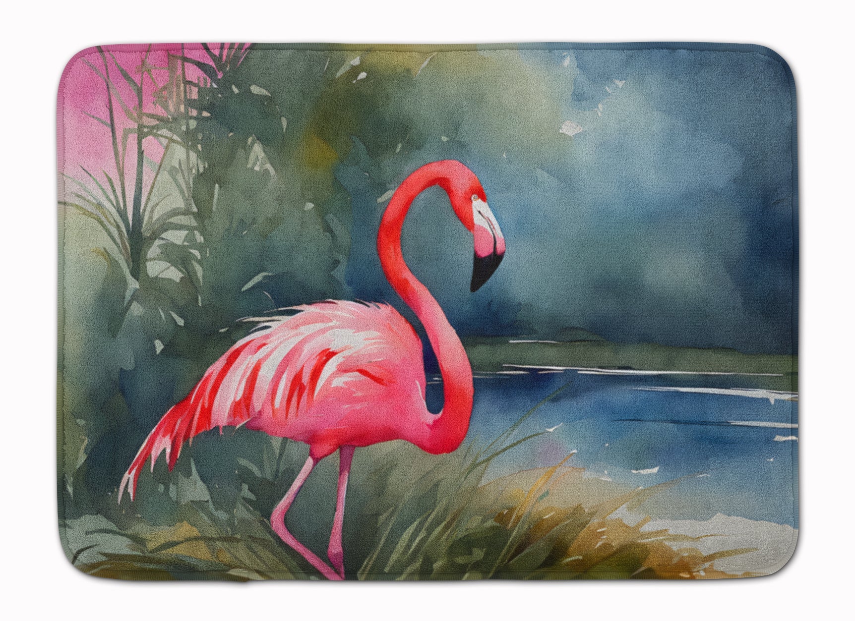 Flamingo Memory Foam Kitchen Mat Machine Washable Anti-Fatigue Cushion Comfort Bath or Kitchen Rug