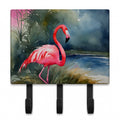 Flamingo Leash or Key Holder Wall Hooks, Coat Rack Wall Mount, for Hanging Keys, Towels, Aprons, Leashes