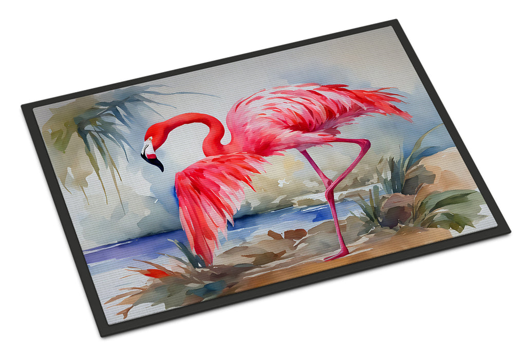 Flamingo Doormat Indoor Outdoor 18H X 27W Front Door Mat Rugs for Entryway, Non Slip Washable