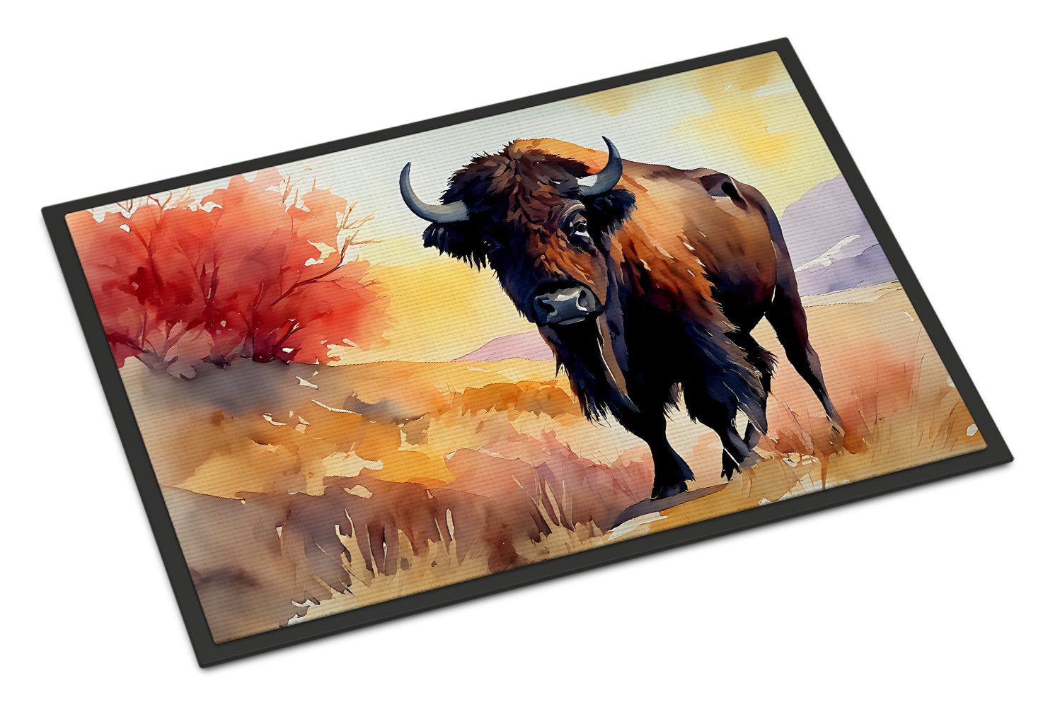 American Bison Doormat Indoor Outdoor 24H X 36W Front Door Mat Rugs for Entryway, Non Slip Washable Low Pile,