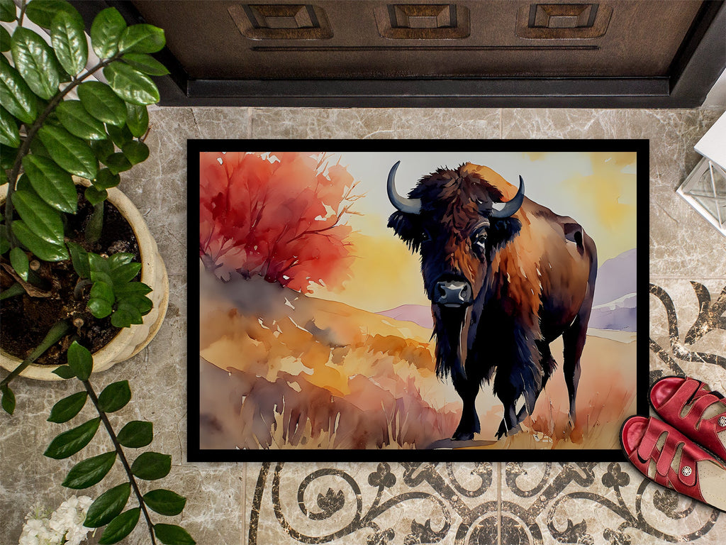 American Bison Doormat Indoor Outdoor 18H X 27W Front Door Mat Rugs for Entryway, Non Slip Washable