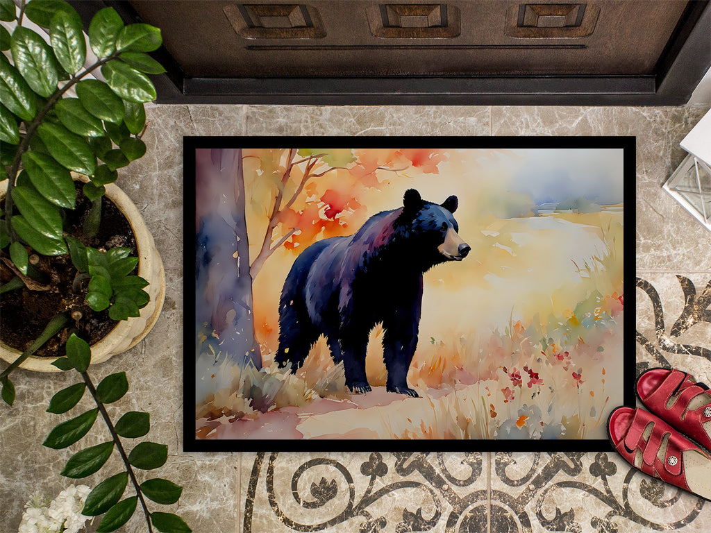 American Black Bear Doormat Indoor Outdoor 24H X 36W Front Door Mat Rugs for Entryway, Non Slip Washable Low Pile,