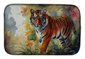 Bengal Tiger Dish Drying Mat Absorbent Dish Drying Mat Pad for Kitchen Counter Dish Drainer Mat for Countertop, 14 x 21", Multicolor