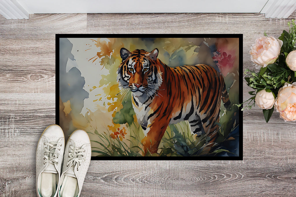 Bengal Tiger Doormat Indoor Outdoor 18H X 27W Front Door Mat Rugs for Entryway, Non Slip Washable