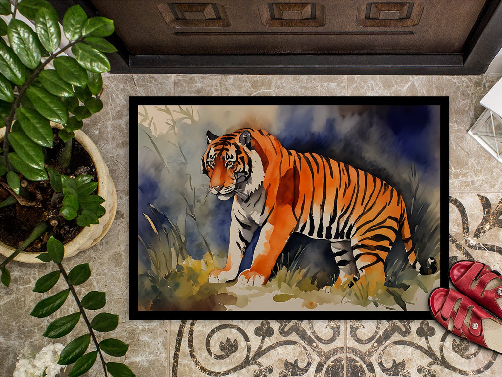 Bengal Tiger Doormat Indoor Outdoor 24H X 36W Front Door Mat Rugs for Entryway, Non Slip Washable Low Pile,