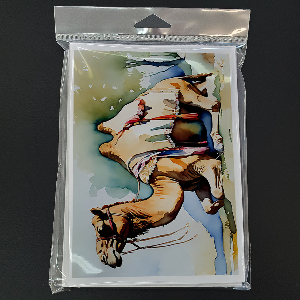 Camel Greeting Cards Pack of 8 Blank Cards with Envelopes Whimsical A7 Size 5x7