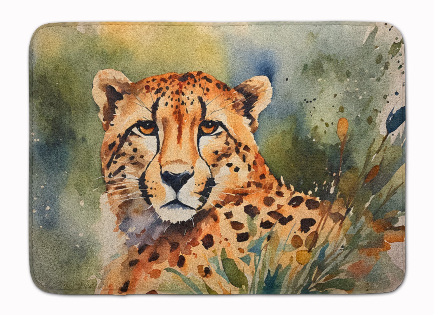 Cheetah Memory Foam Kitchen Mat Machine Washable Anti-Fatigue Cushion Comfort Bath or Kitchen Rug