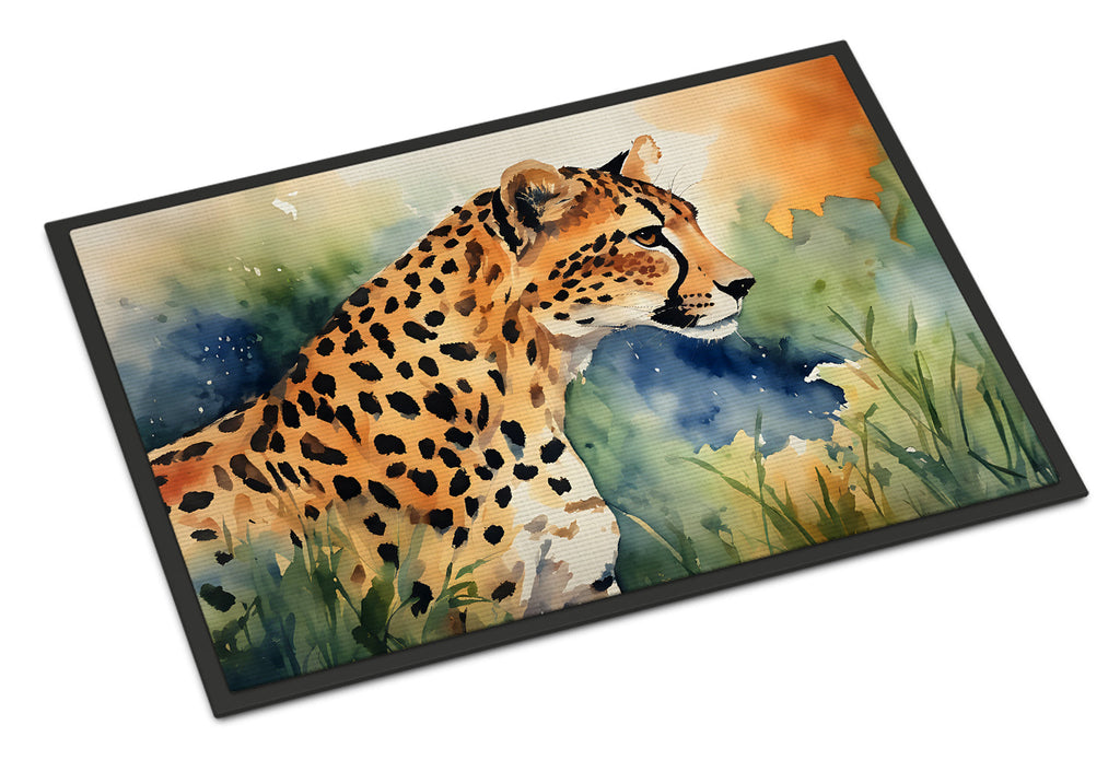 Cheetah Doormat Indoor Outdoor 18H X 27W Front Door Mat Rugs for Entryway, Non Slip Washable