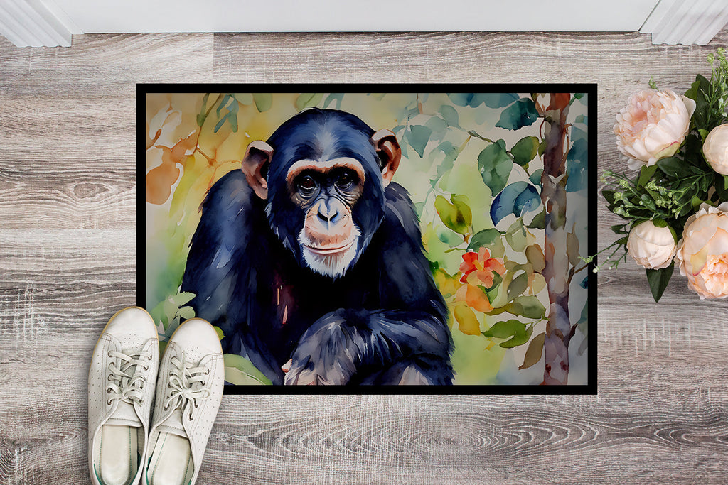 Chimpanzee Doormat Indoor Outdoor 18H X 27W Front Door Mat Rugs for Entryway, Non Slip Washable